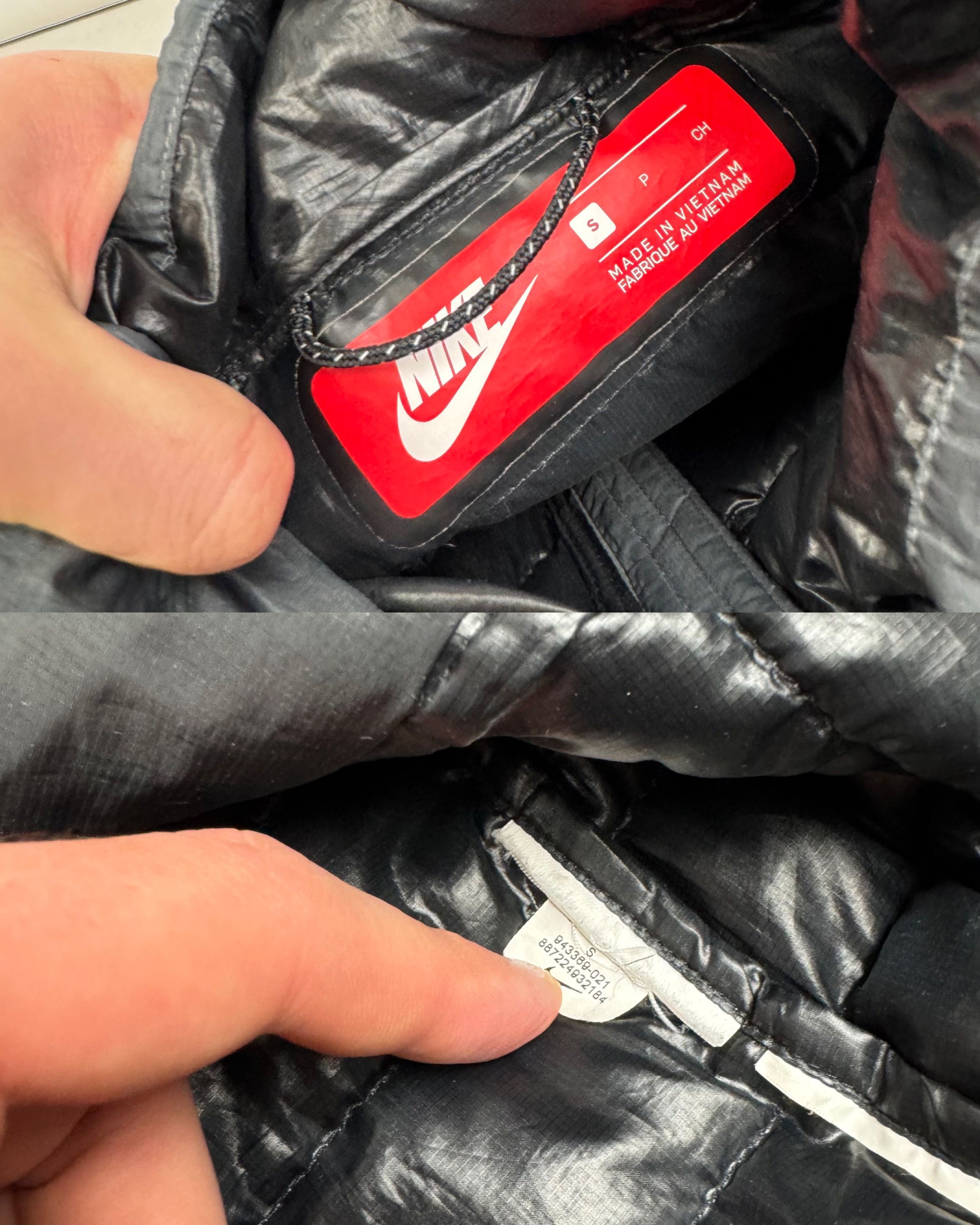 Nike Nike Men's Gray Swoosh Long Sleeve Full Zip Puffer Jacket S Size US S / EU 44-46 / 1 - 2 Thumbnail