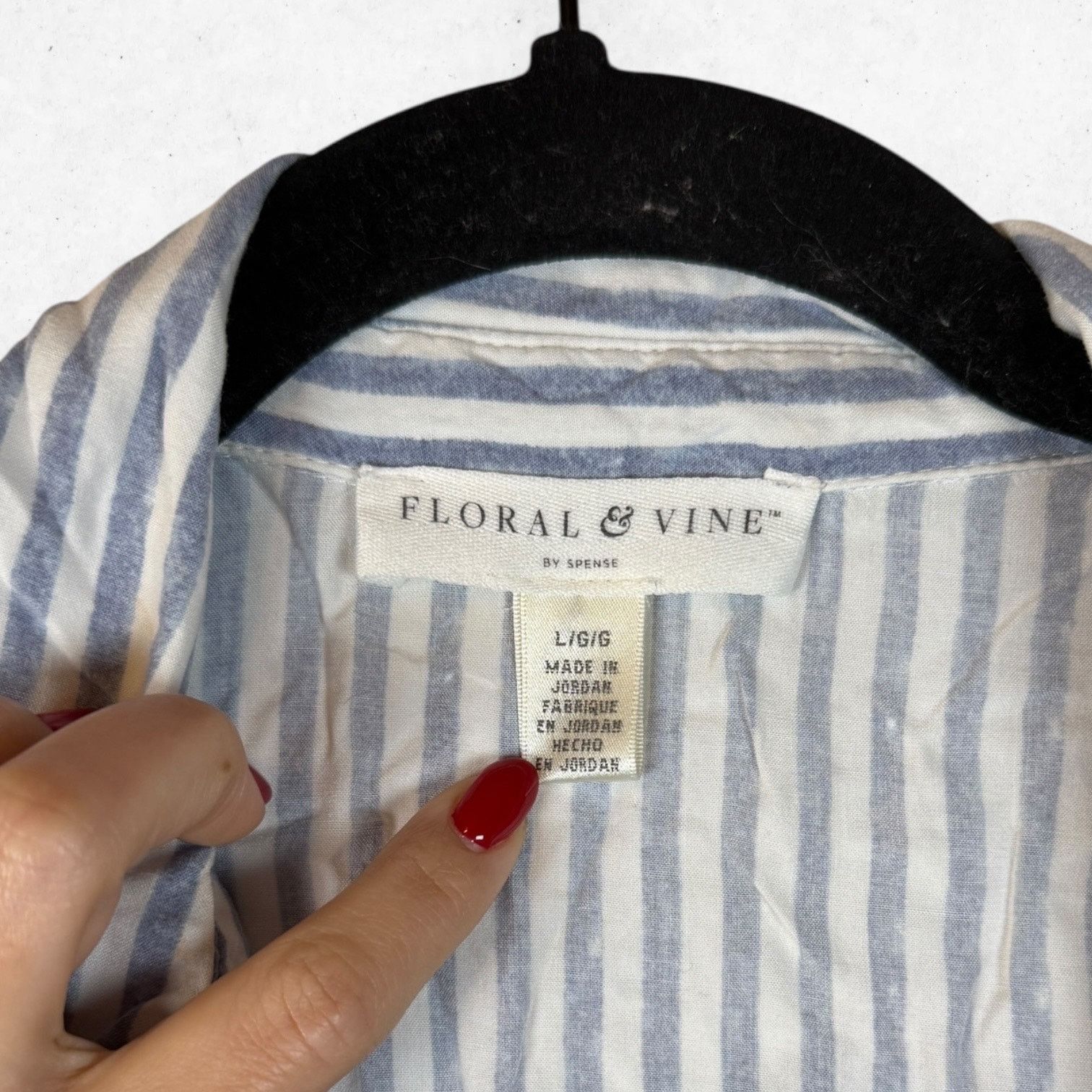 Other Floral & Vine by Spense Collar Blouse Women's L Cinch Front Size L / US 10 / IT 46 - 3 Thumbnail