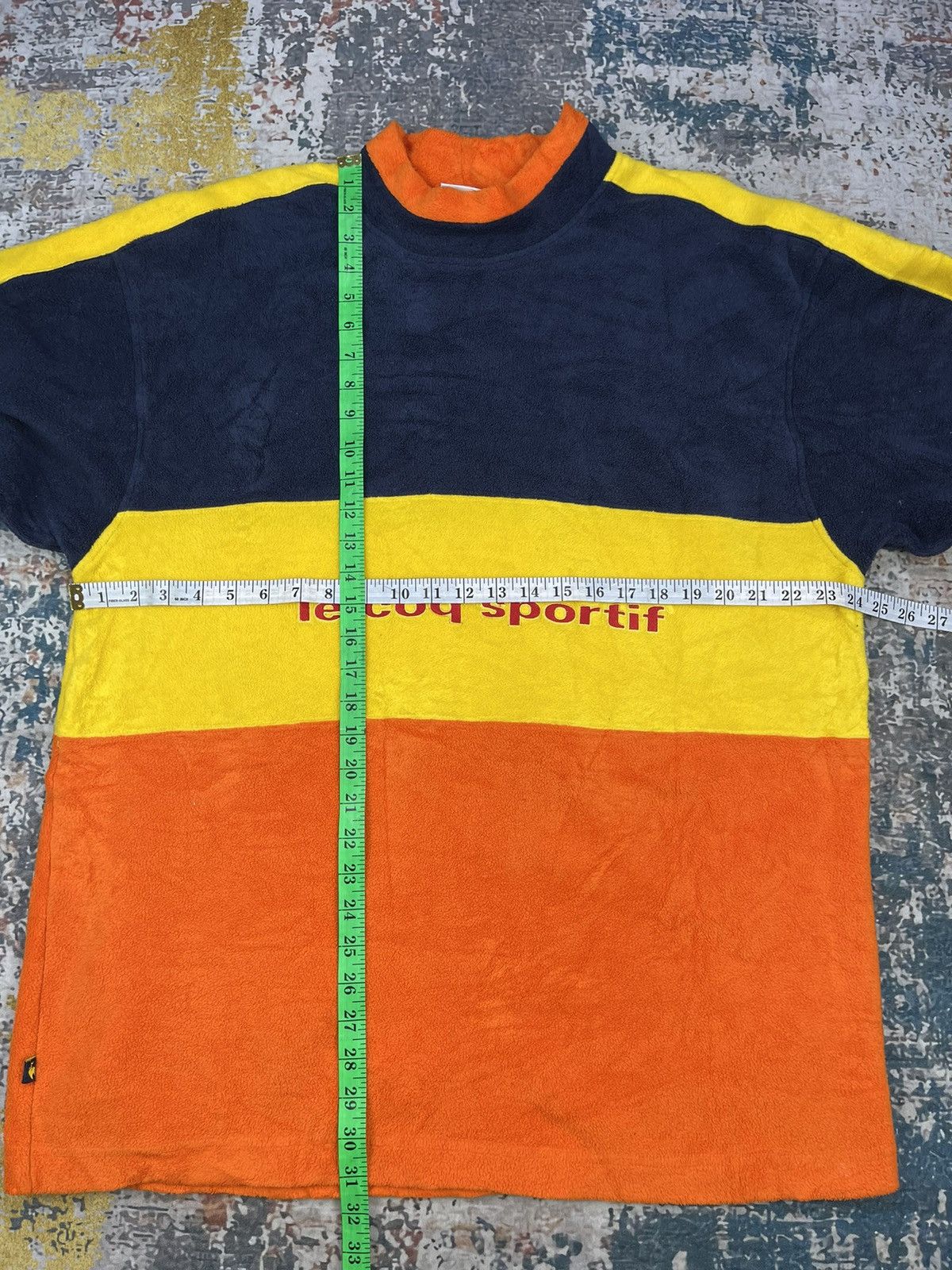 Le Coq Sportif Vtg Le Coq Sportif Color Block Fleece Sweaters Size US L / EU 52-54 / 3 - 8 Thumbnail