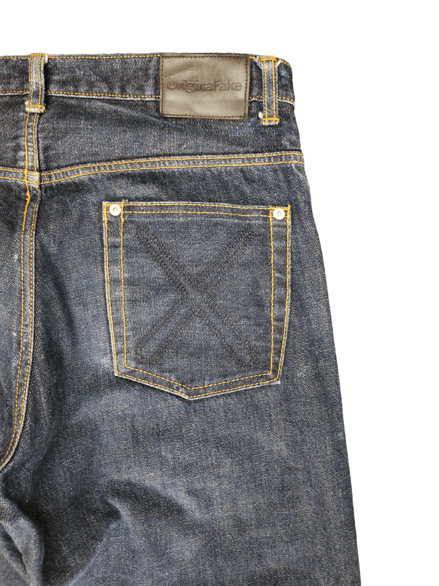 Kaws × Medicom Toy × Original Fake Original Fake X Kaws Selvedge Distressed Hem Denim Jeans Size US 33 - 7 Thumbnail