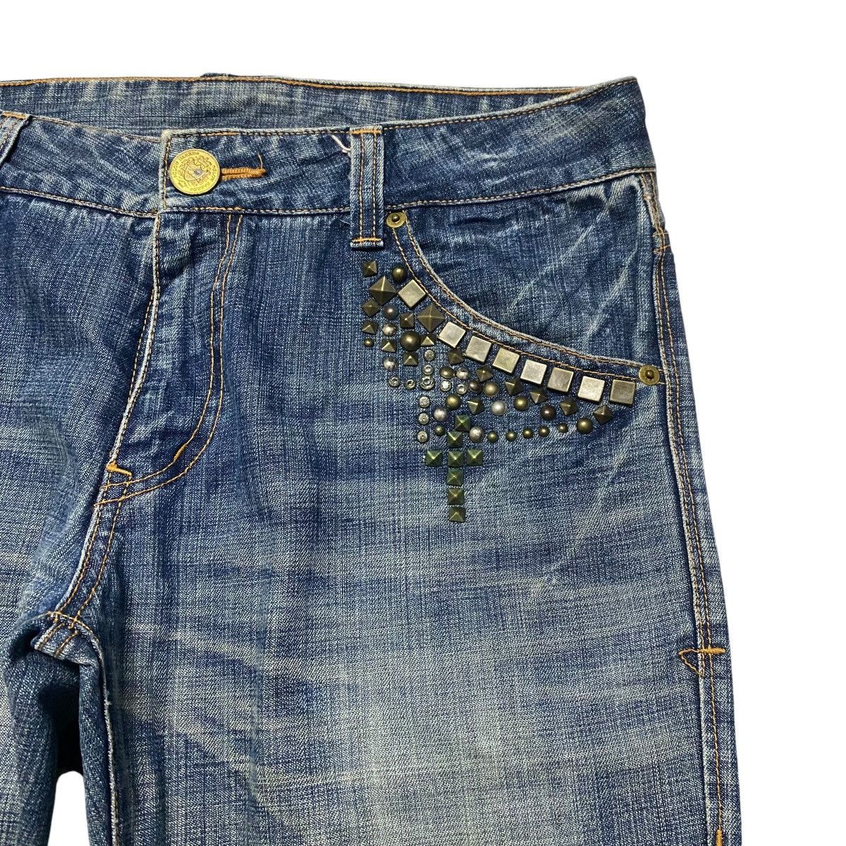 Vintage GLOW NAKED Studded Embellish Denim Skinny Jeans Size US 30 / EU 46 - 6 Thumbnail