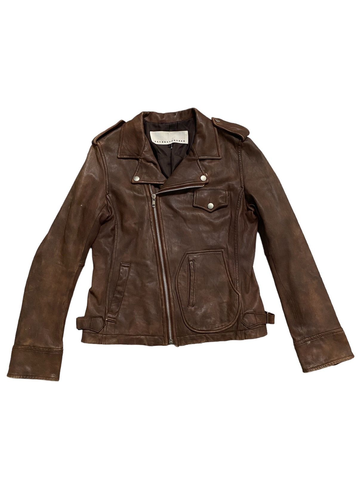 Issey Miyake × Vintage Vintage Issey Miyake Sunaokuwahara Leather Jacket Size M / US 6-8 / IT 42-44 - 13 Thumbnail