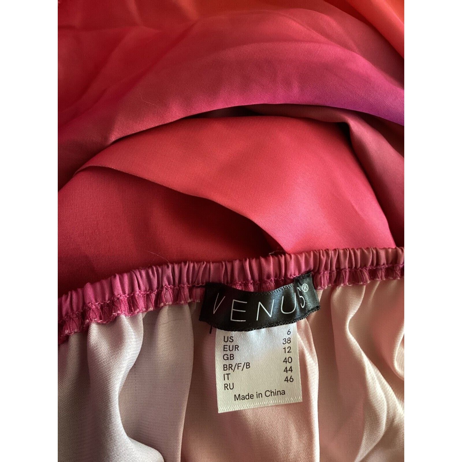 Other VENUS SATIN ORANGE PURPLE PINK OMBRE RUFFLE MAXI DRESS SZ 6 Size M / US 6-8 / IT 42-44 - 7 Thumbnail