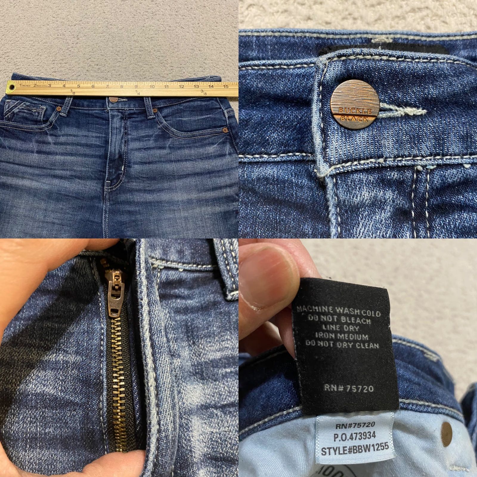 Vintage Buckle Blue Denim Buckle Womens 26 Jeans Shorts High Rise Cut-Off 5 Inseam 5" Vintage No Size 26" / US 2 / IT 38 - 8 Thumbnail
