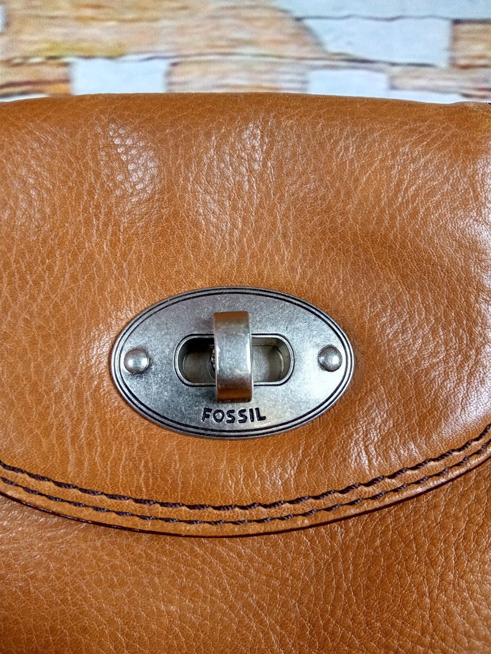 Fossil Fossil Leather Brown Women Bag Size ONE SIZE - 3 Thumbnail