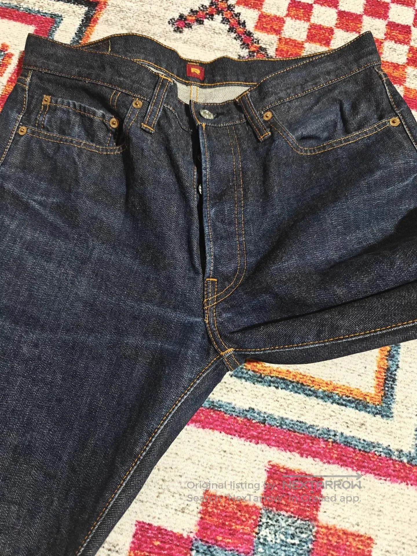 RESOLUTE RESOLUTE 710 Retro Slim Straight Raw Denim Jeans. Size US 34 / EU 50 - 4 Thumbnail