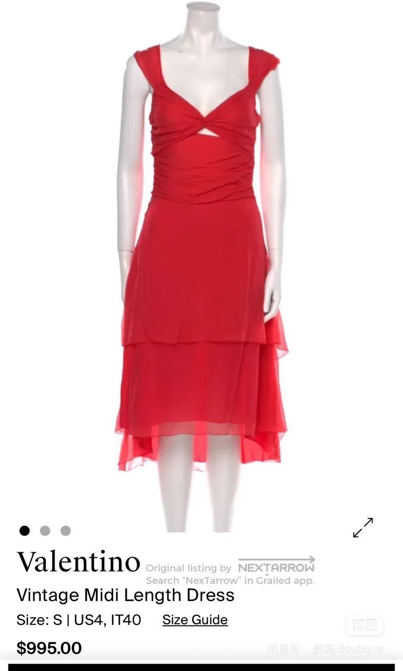 Valentino Valentino Silk kink cascading dress Size S / US 4 / IT 40 - 1 Thumbnail