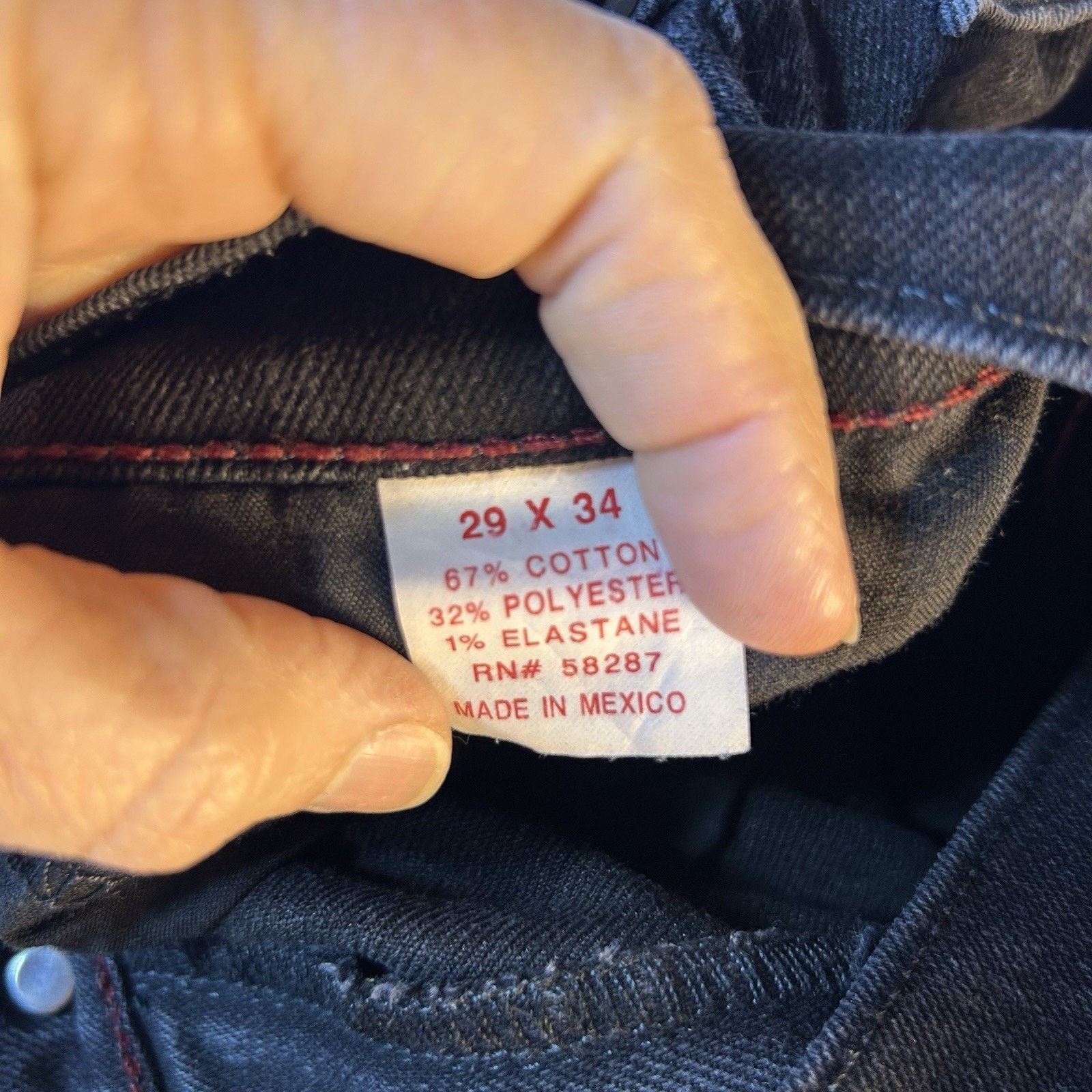 Arizona Jean Co. Arizona Slim Skinny Flex Denim 29x34 Jeans Dark Black Size US 29 - 6 Thumbnail