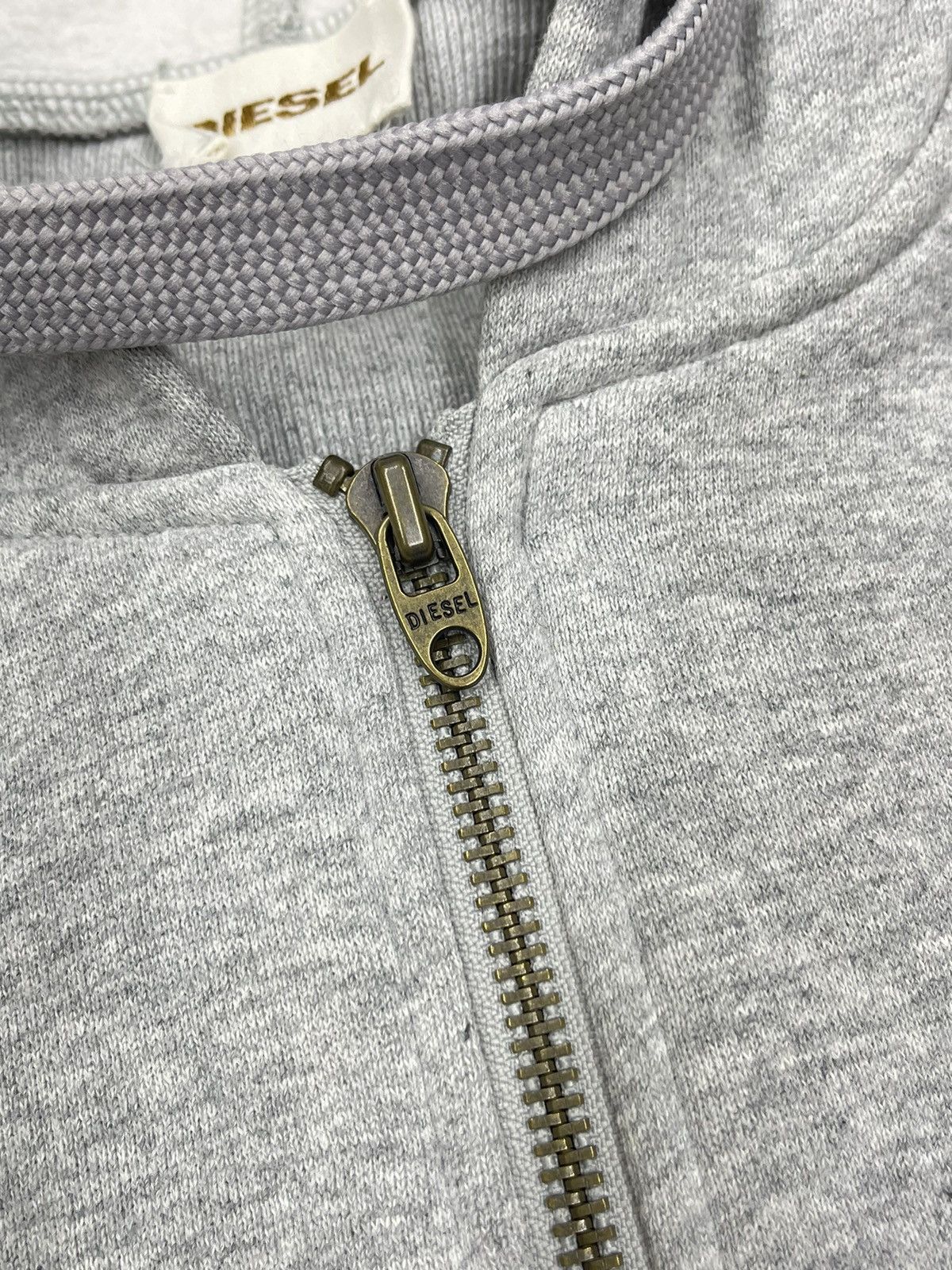 Diesel Women Diesel Grey Zip Hoodie Big Logo Y2K Size L / US 10 / IT 46 - 6 Thumbnail