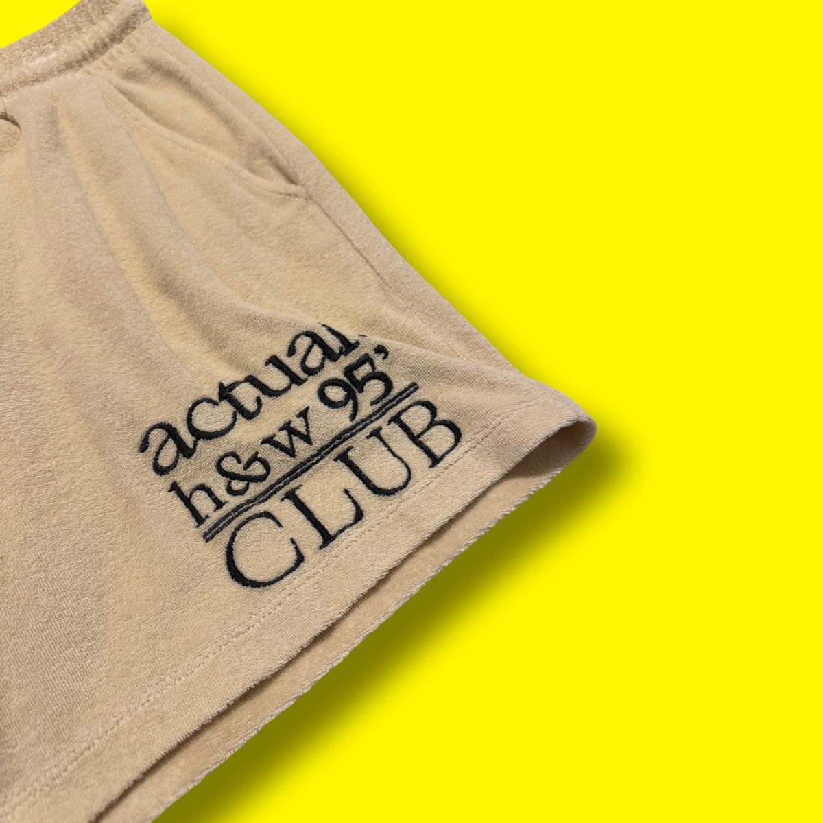 Asos ASOS Shorts Actual H&W Club Tan Cream Toweling Size US 32 / EU 48 - 2 Thumbnail