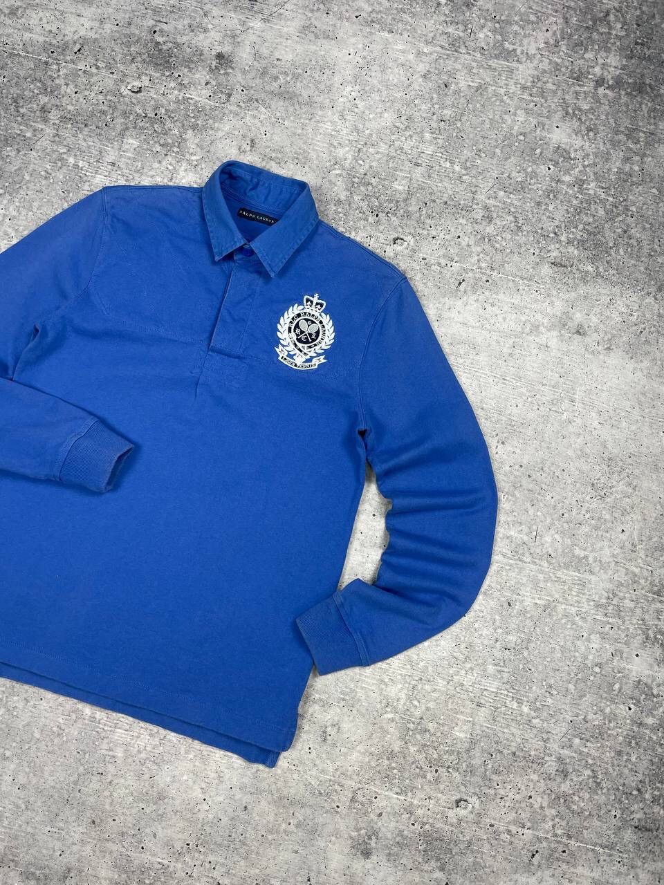 Polo Ralph Lauren × Vintage Vintage Ralph Lauren Blue Big Logo Y2K Longsleeve Sweatshirt Size US S / EU 44-46 / 1 - 3 Thumbnail
