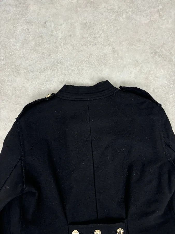 Yves Saint Laurent AW2010 Yves Saint Laurent Black Asymmetrical Officer Coat Size S / US 4 / IT 40 - 5 Thumbnail