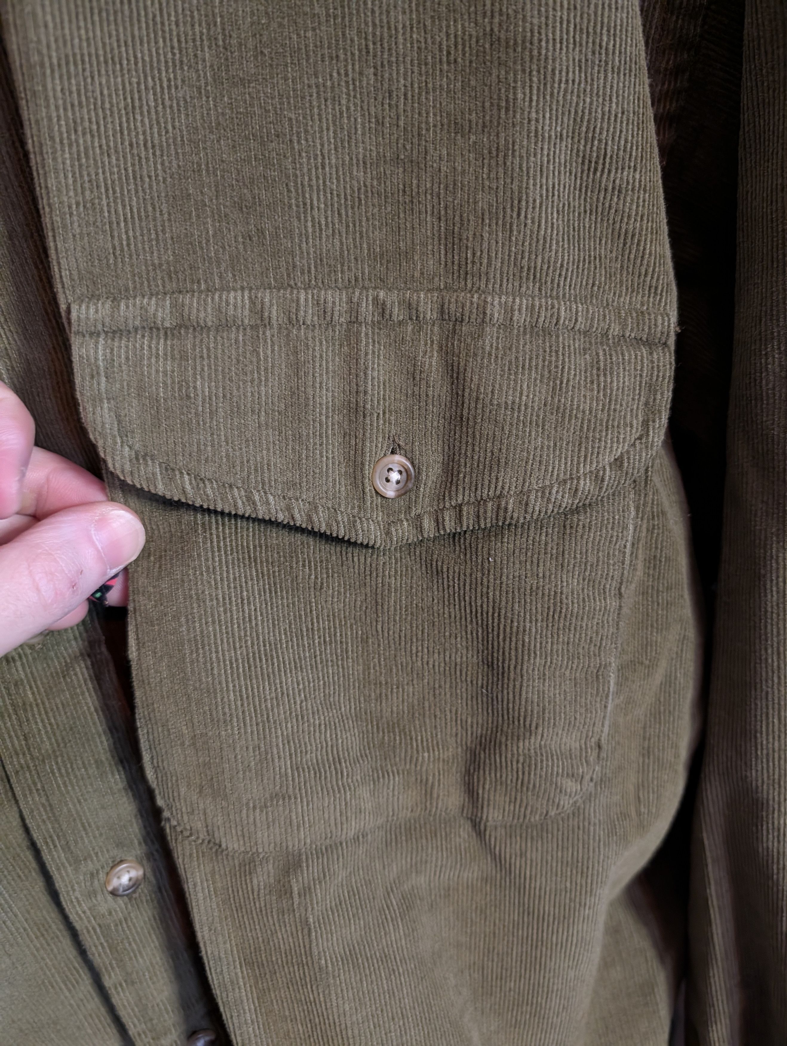 Lands' End VTG 1993 Green thick corduroy shacket MiUSA XL Size US XL / EU 56 / 4 - 3 Thumbnail