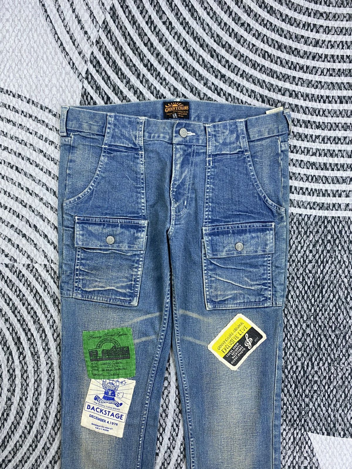 Hysteric Glamour Vtg Groovy Colors Hysteric Style Patches Bush Pants Jeans Size US 33 - 7 Thumbnail