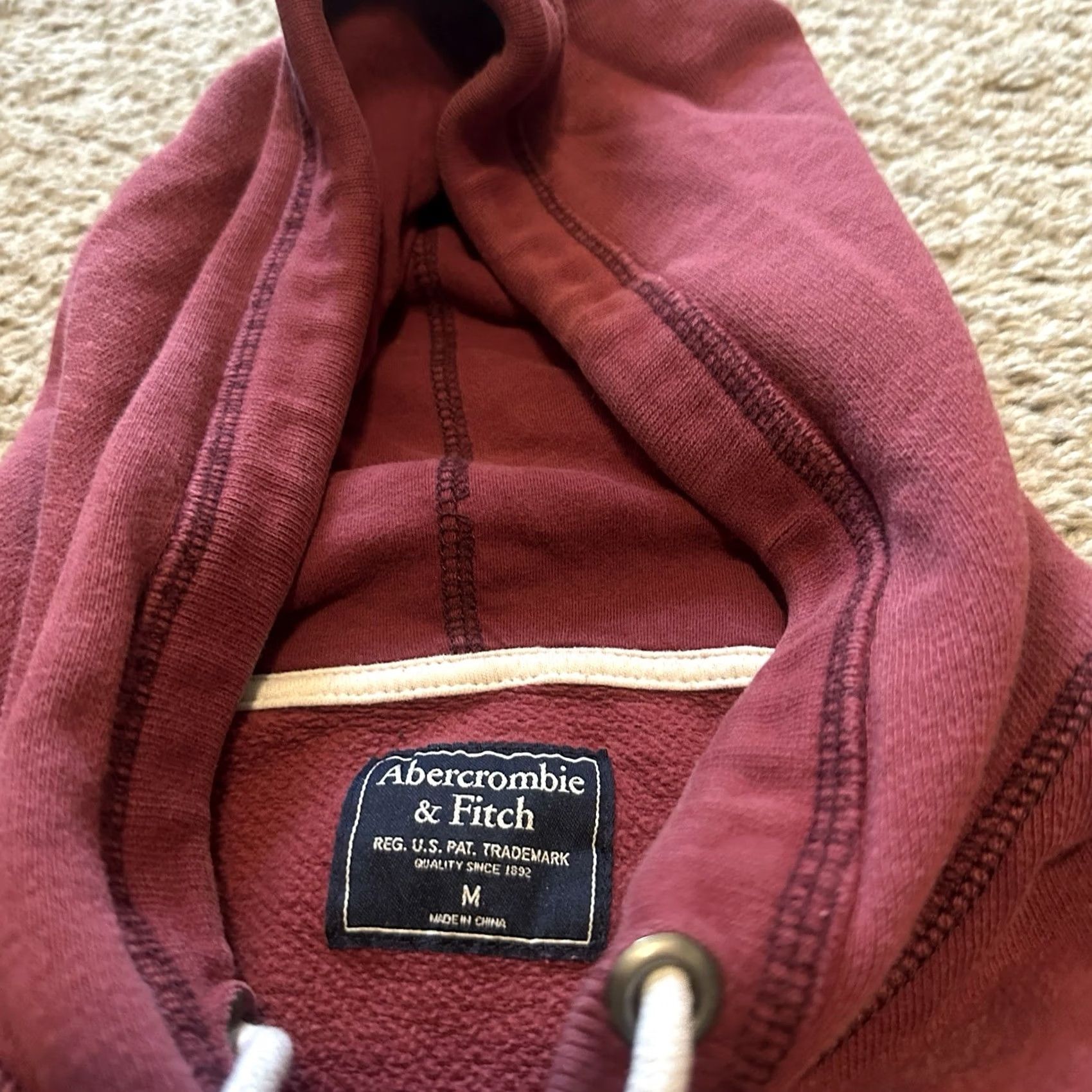 Abercrombie & Fitch VINTAGE Abercrombie & Fitch Hoodie Mens M Red Pullover Grunge Skater Y2K Embroidered Logo Pockets Hooded Size US M / EU 48-50 / 2 - 3 Thumbnail