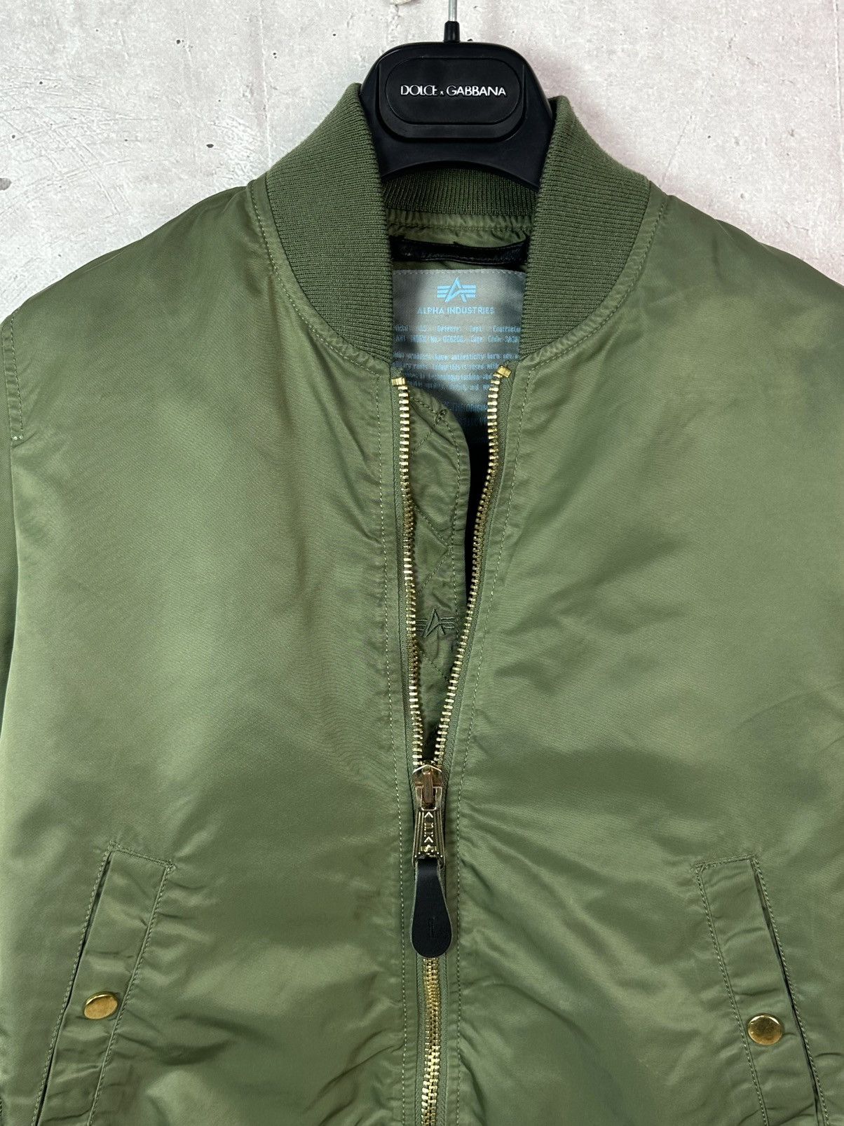 Alpha Industries Alpha Industries Green Long Sleeve Logo Women’s Bomber Size M / US 6-8 / IT 42-44 - 3 Thumbnail
