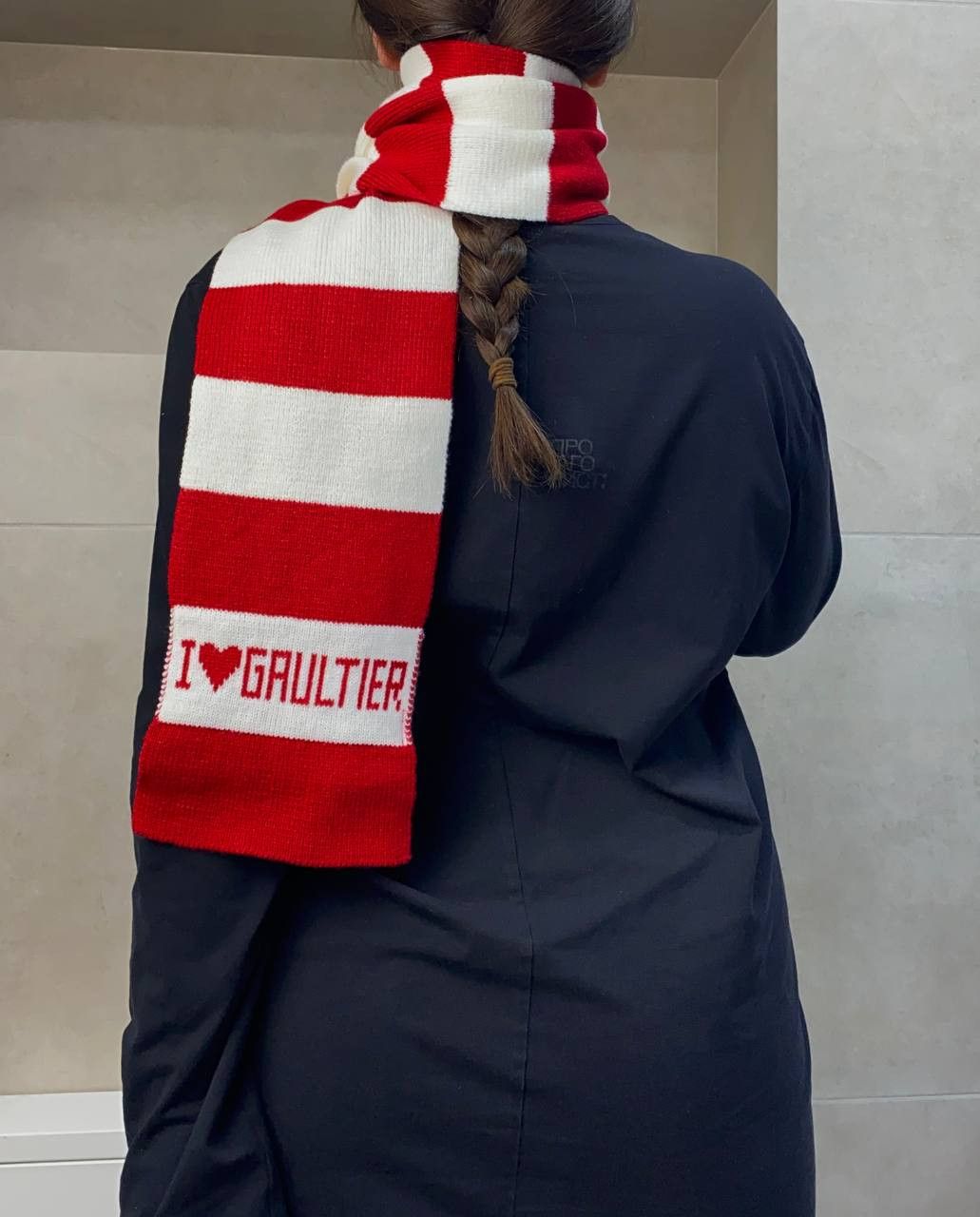 Jean Paul Gaultier Jean Paul Gaultier JPG Striped 'I Love Gaultier' Scarf Size ONE SIZE - 1 Thumbnail