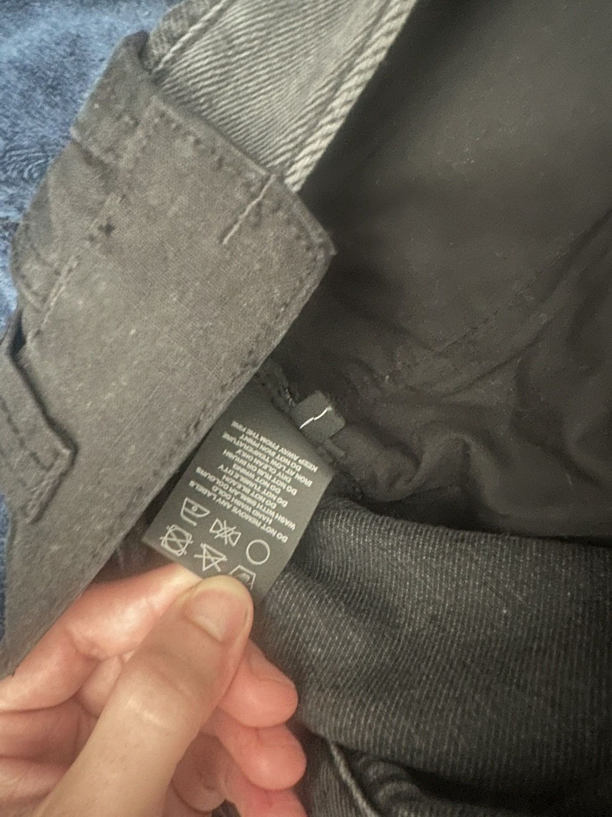 PROJECT G/R PROTOCOL INDEX Biker Cargo Denim Pants - Black Size US 32 / EU 48 - 8 Thumbnail