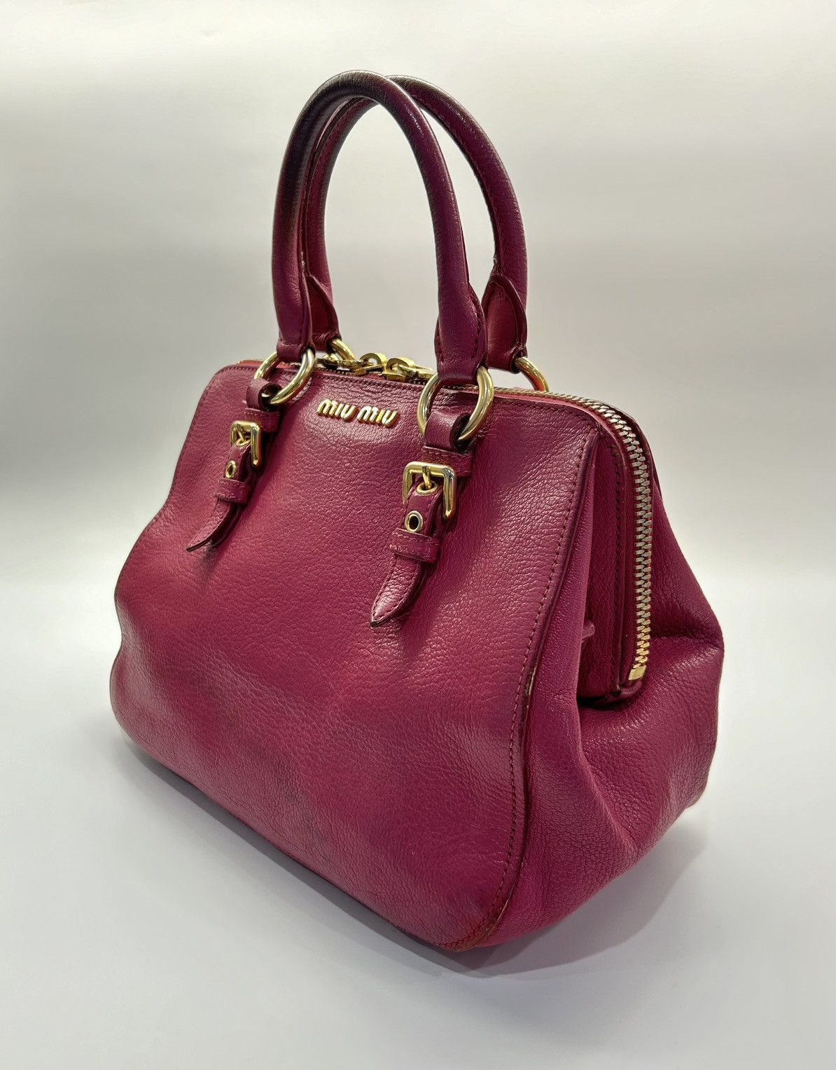 Miu Miu Miu Miu Madras Leather Pink Handbag Size ONE SIZE - 2 Thumbnail