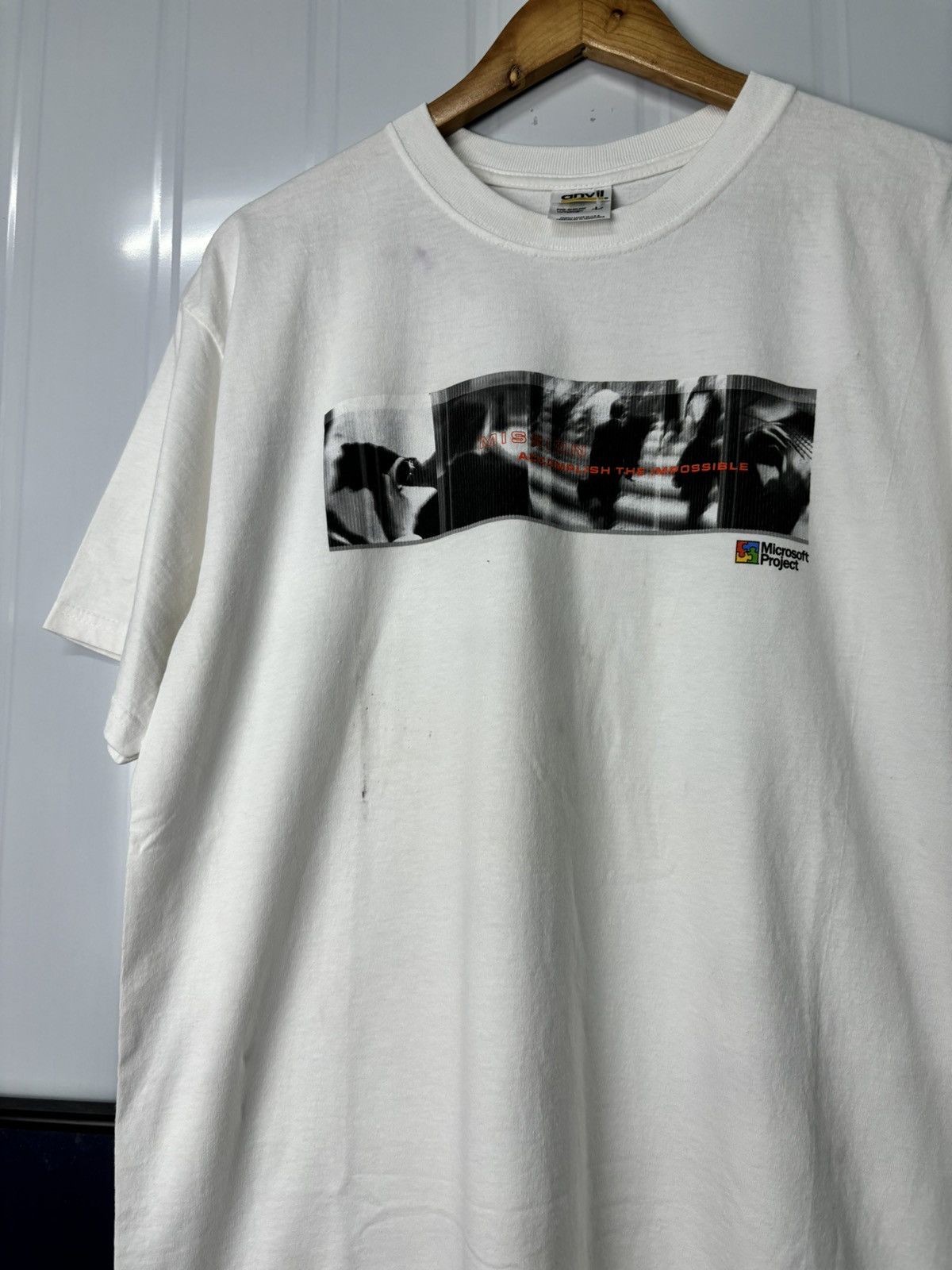 Microsoft × Vintage RARE! Vintage 90’s Art Microsoft Project Phototee Size US L / EU 52-54 / 3 - 4 Thumbnail