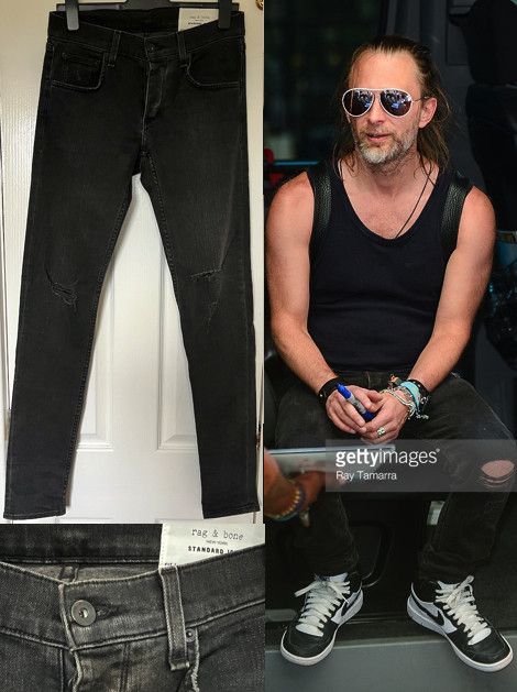 Rag & Bone Rag & Bone Fit 1 Destroyed Denim Jeans Black Thom Yorke Size US 30 / EU 46 - 1 Thumbnail