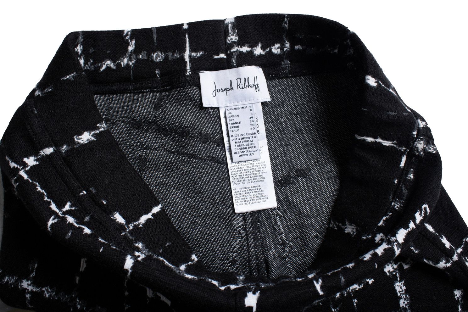 Joseph Ribkoff Joseph Ribkoff, black and white graphic legging Size 26" / US 2 / IT 38 - 5 Thumbnail