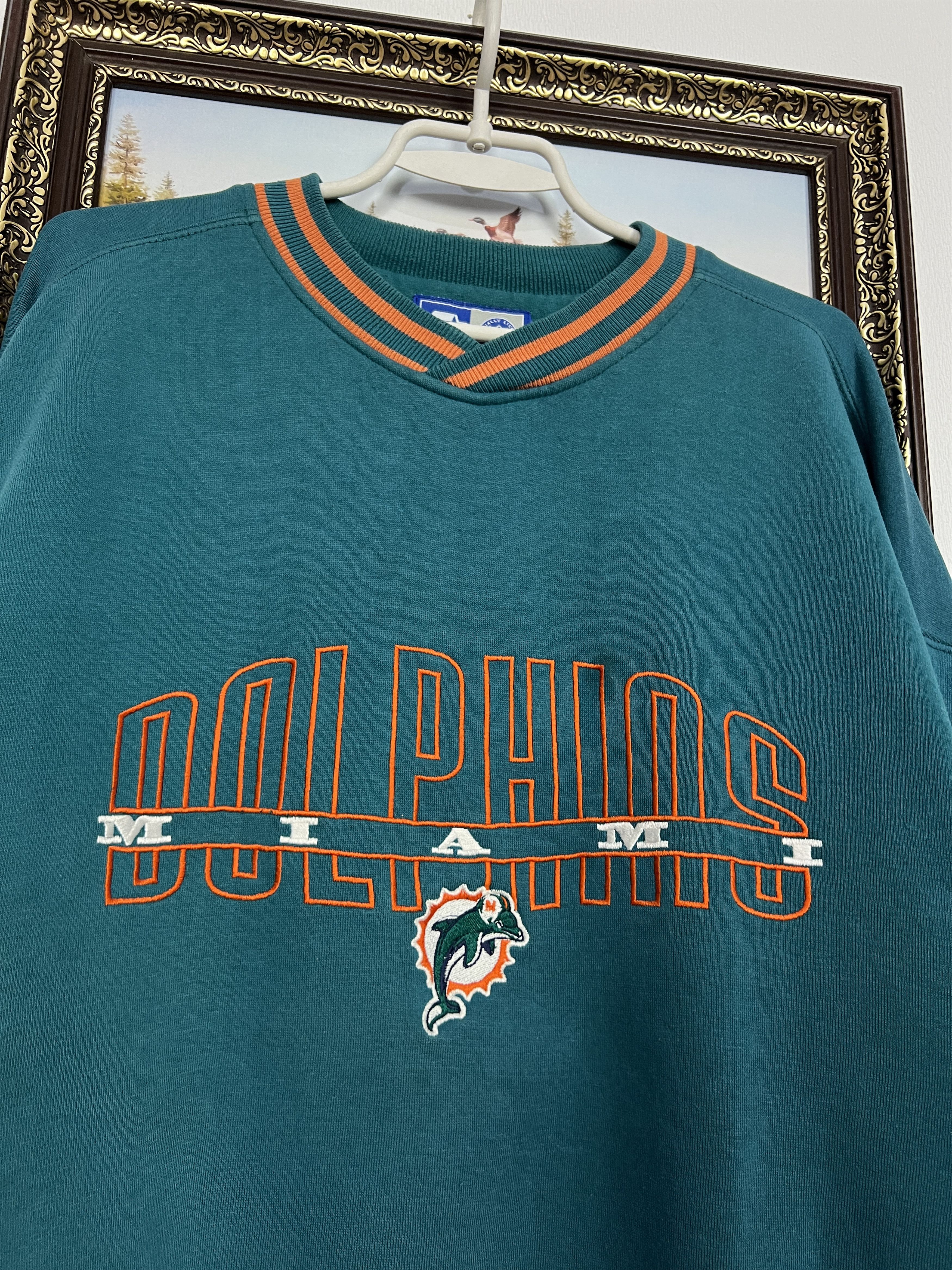 Starter Vintage 90's Miami Dolphins NFL Crewneck Sweatshir Big Logo Size US XL / EU 56 / 4 - 3 Thumbnail