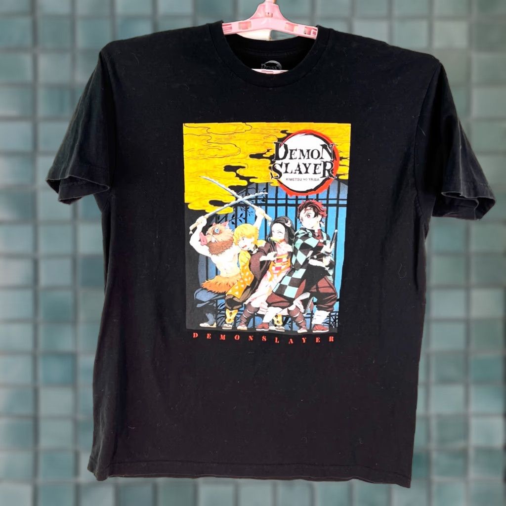 Vintage Demon Slayer T Shirt Adult XL Crew Neck Black 100% Cotton Graphic Print Men’s Kimetsu Yaiba Tee Size US XL / EU 56 / 4 - 1 Thumbnail