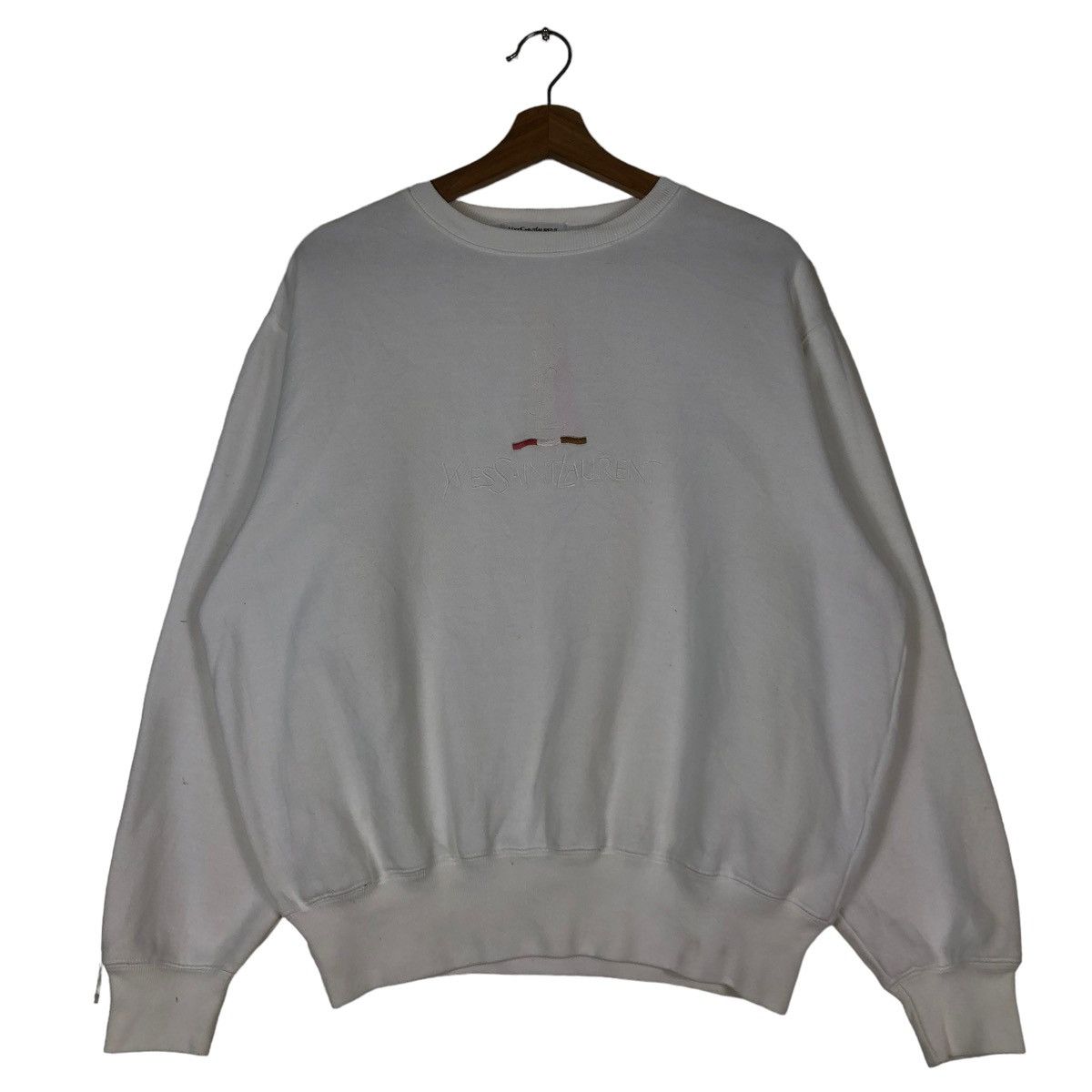 Vintage 🔥VINTAGE SWEATSHIRT CREWNECK YVES SAINT LAURENT POUR HOMME Size US S / EU 44-46 / 1 - 1 Thumbnail