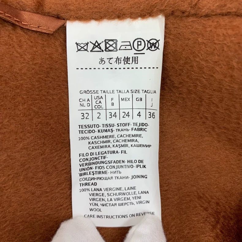 Max Mara Max Mara Dark Brown Cashmere Lapel Long Sleeve Belted Coat Size XS / US 0-2 / IT 36-38 - 6 Thumbnail