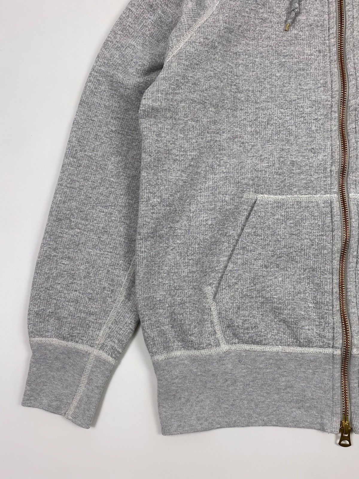 Orcival Orcival France Blank Grey French Terry Cotton Zip Hoodie Size S / US 4 / IT 40 - 4 Thumbnail