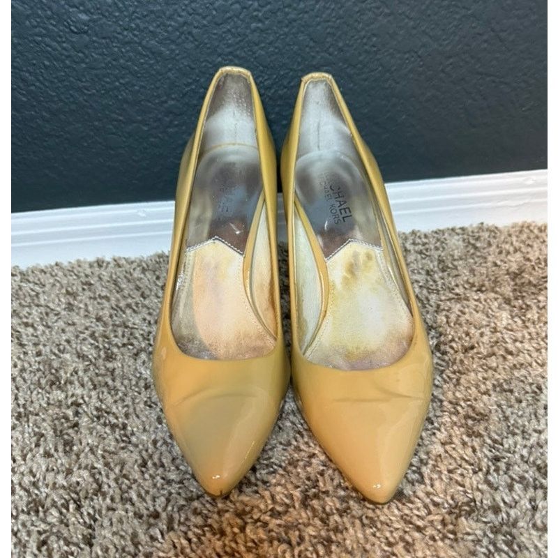 Leather Michael Kors Nude Patent Leather Pointed Toe Pumps Grailed