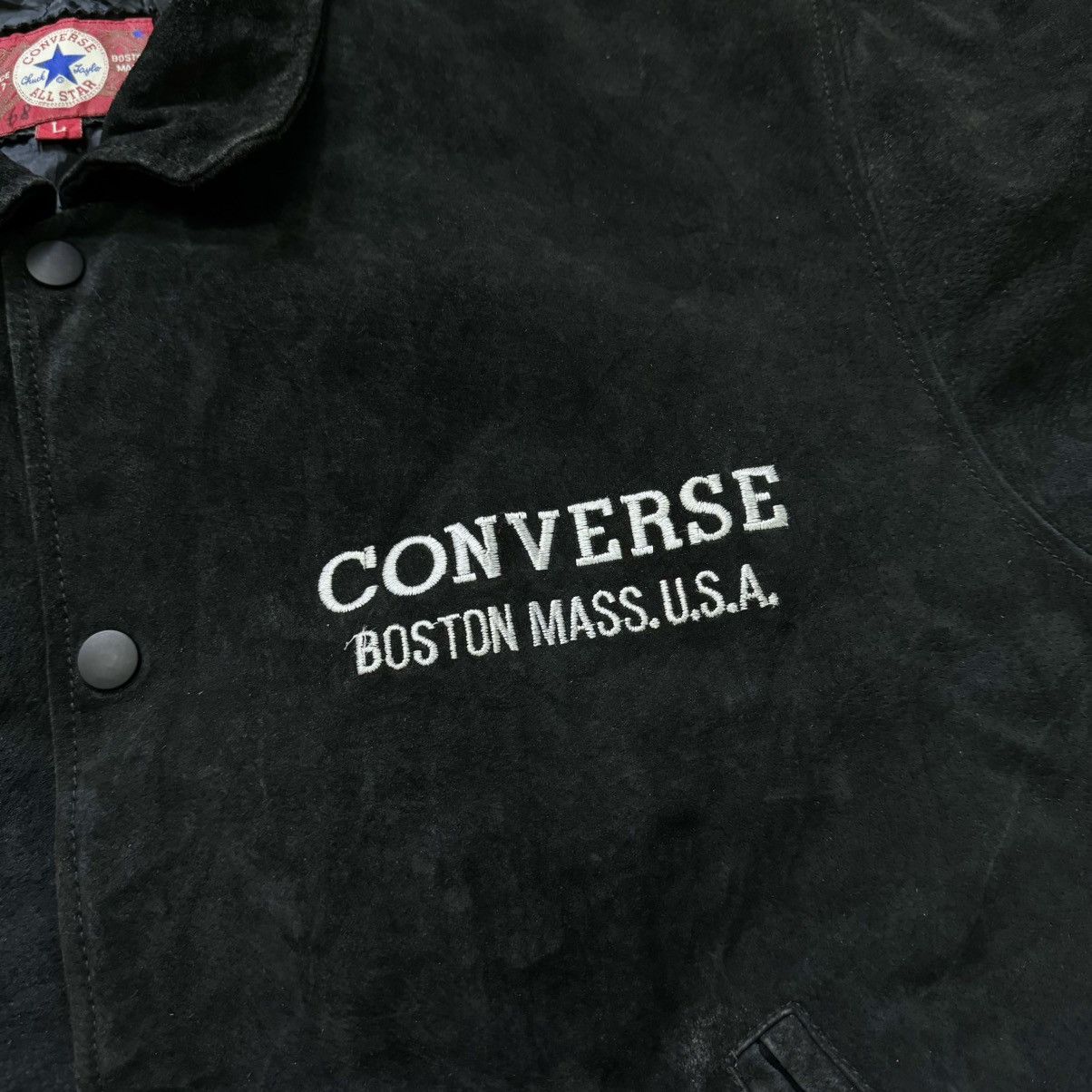 Converse × Vintage Vintage Converse All Star Boston Sport USA Varsity Jacket Size US L / EU 52-54 / 3 - 4 Thumbnail