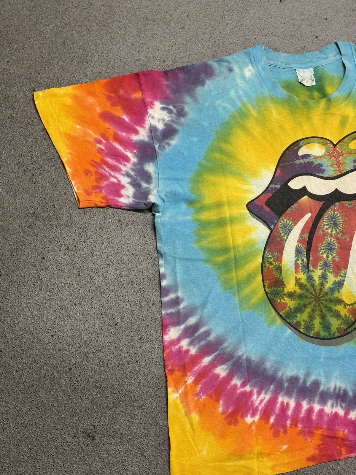 Band Tees 1994 Rolling Stones Tongue Tie Dye T Shirt Size US XL / EU 56 / 4 - 5 Thumbnail