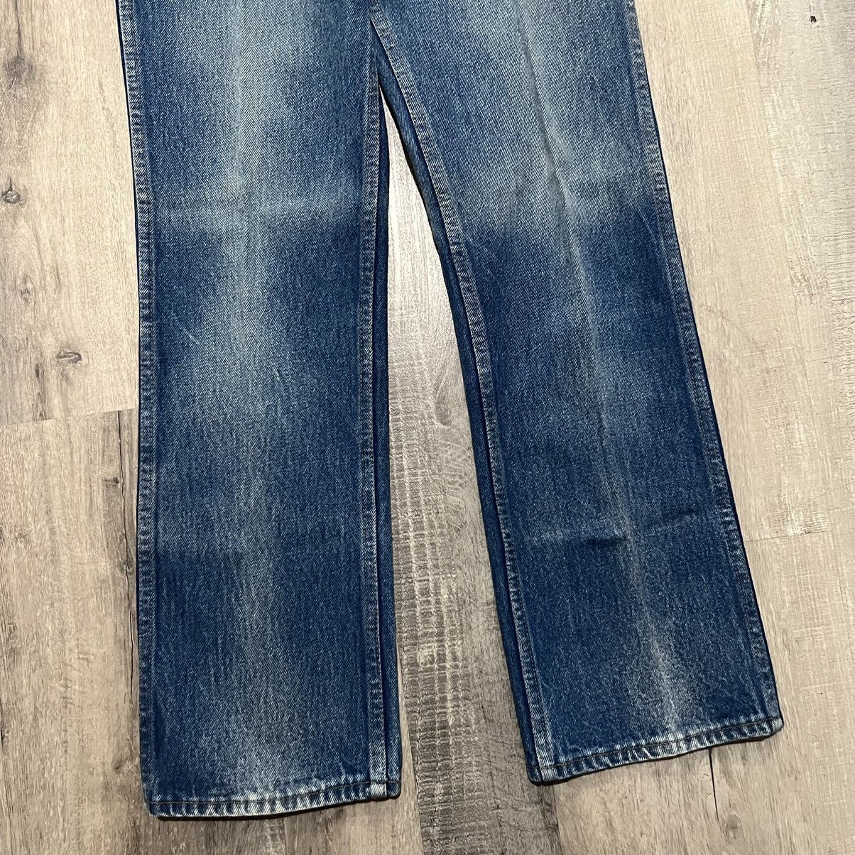 Sears × Vintage VTG Sears Roebucks Faded Blue Denim USA Boot Cowboy Jeans Size US 29 - 4 Thumbnail