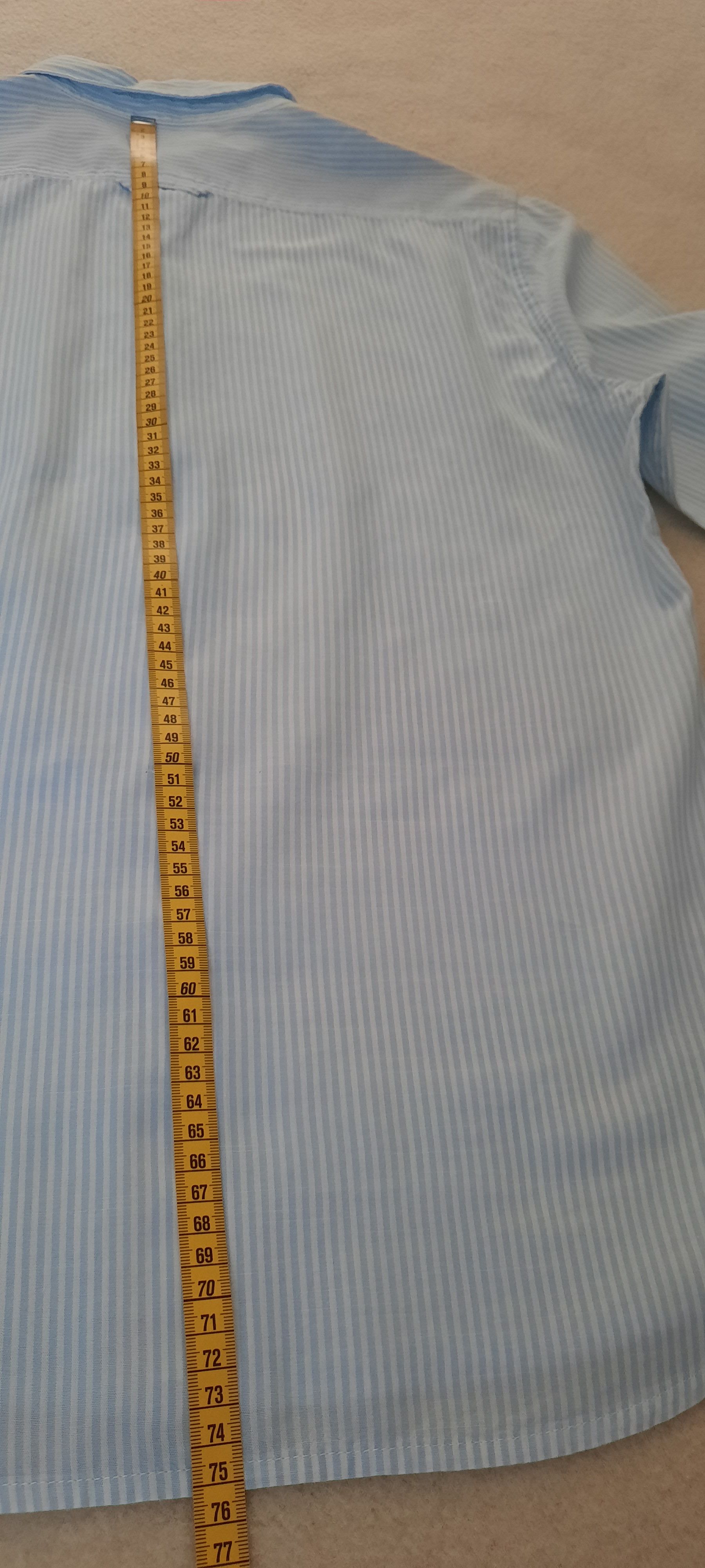 Replay REPLAY Men's Long-Sleeved Shirt, Blue and White Striped, M Size US M / EU 48-50 / 2 - 12 Thumbnail