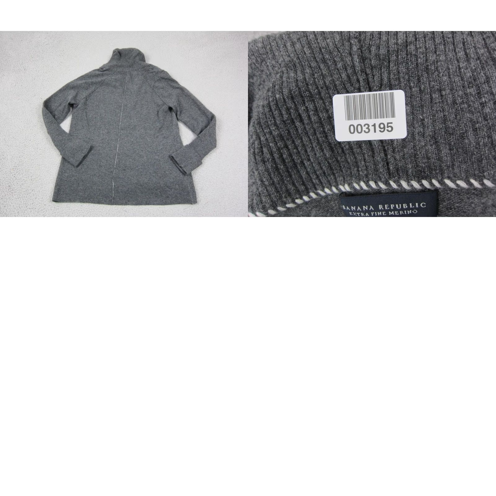 Banana Republic Banana Republic Cardigan Womens Large L Gray Merino Wool Knit Button Up Sweater Size L / US 10 / IT 46 - 8 Thumbnail