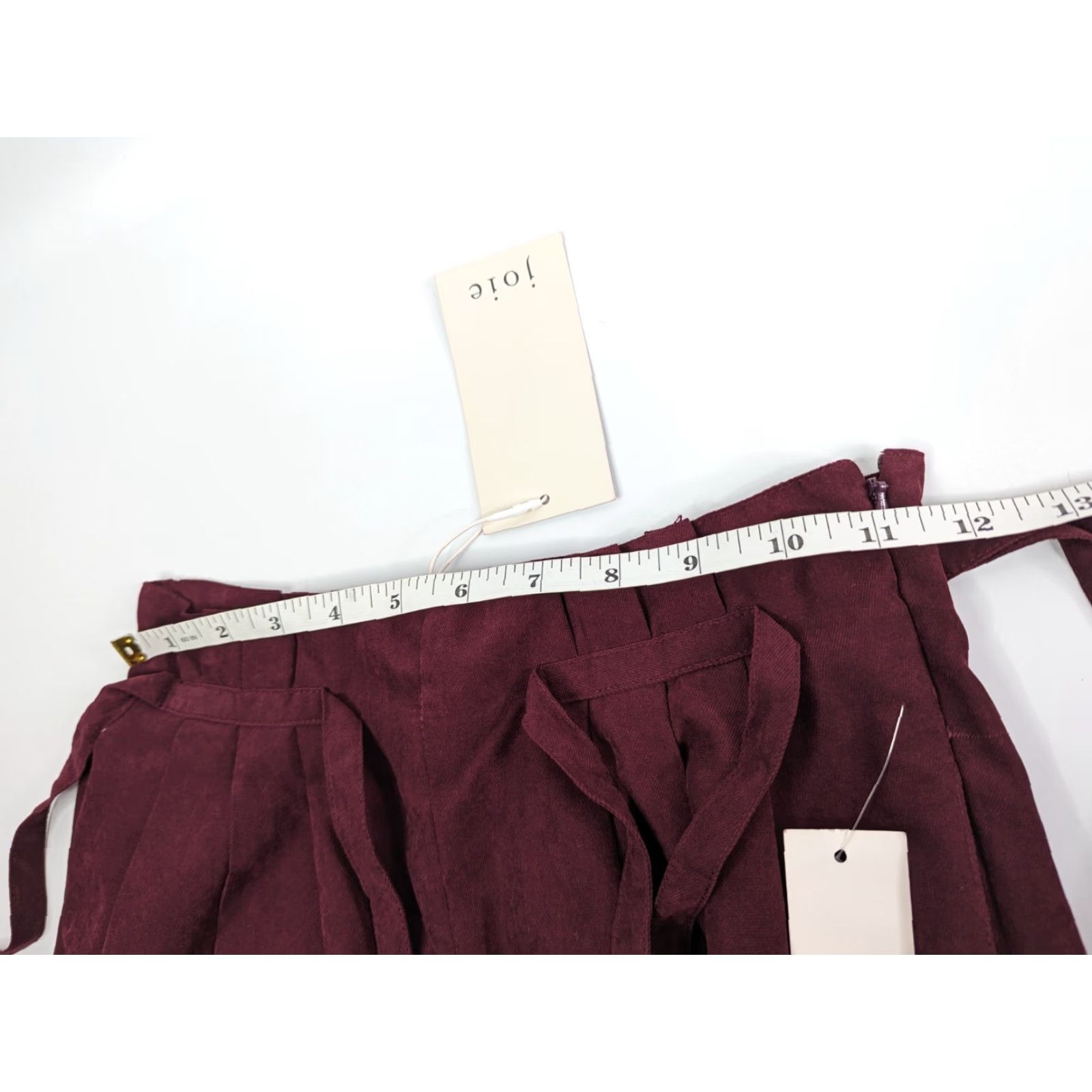 Joie NWT Joie Pants Deep Wine Paperbag Tie Belted Womens Size 00 Pull-on Size 24" / US 00 / IT 34 - 7 Thumbnail