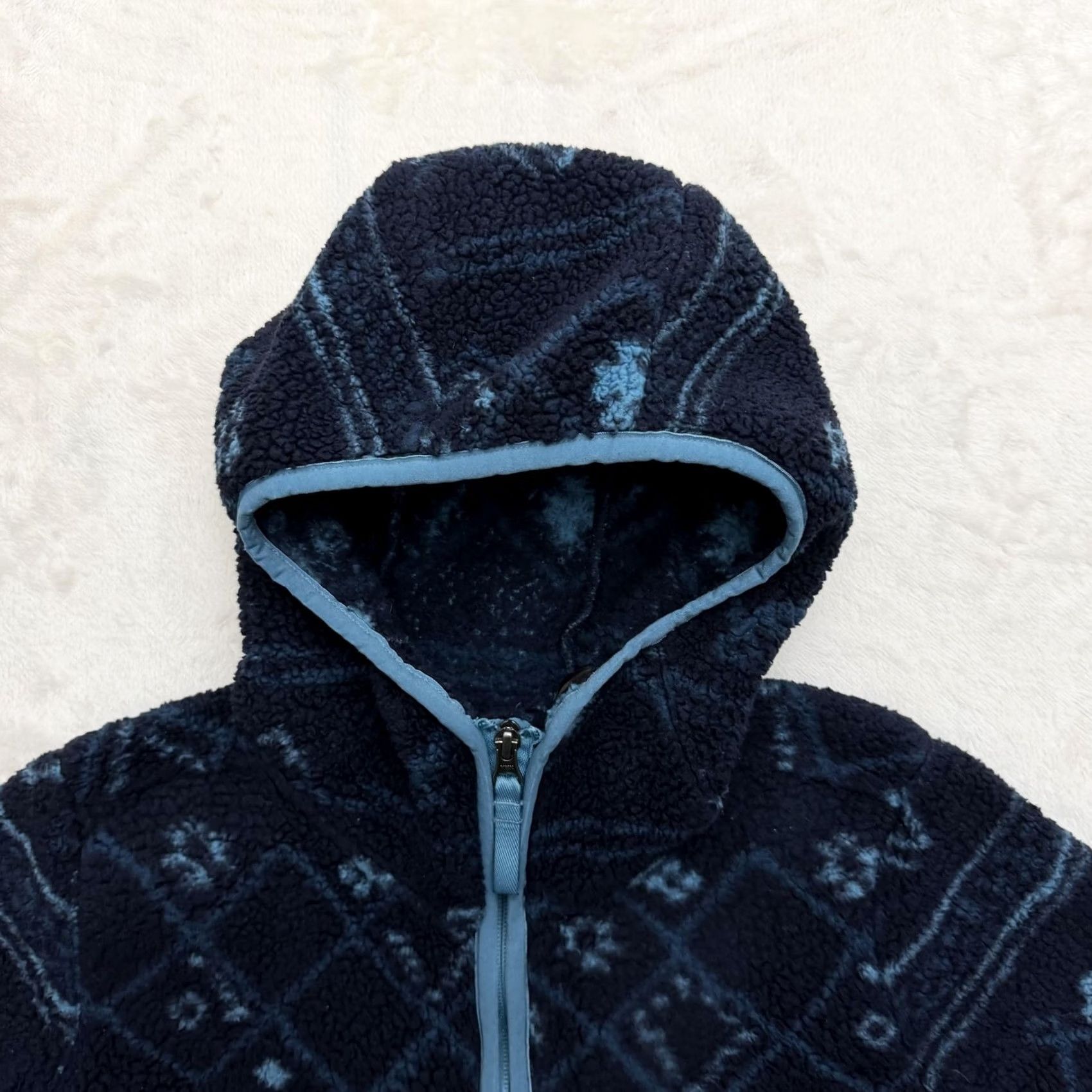 The North Face The North Face Sweater Womens XS Blue Fleece Hooded Half Zip Pullover Elbow Pads Size XS / US 0-2 / IT 36-38 - 2 Thumbnail