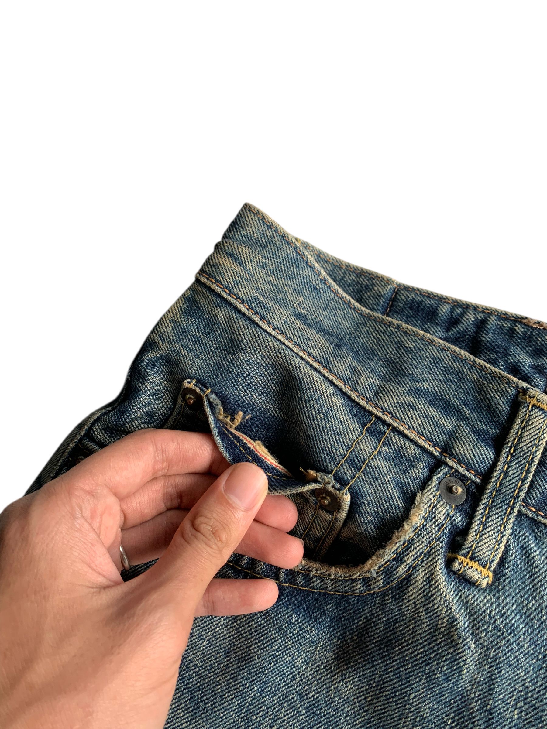Japanese Brand × Kapital × Vintage VINTAGE EDWIN 505XX SELVEDGE RUSTY DISTRESSED DENIM Size US 34 / EU 50 - 13 Thumbnail