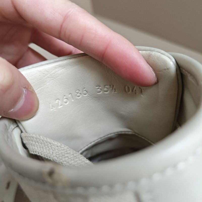 Gucci Gucci White Monogram Canvas High-Top Sneakers - Size US 5 / IT 35 - 5 Thumbnail
