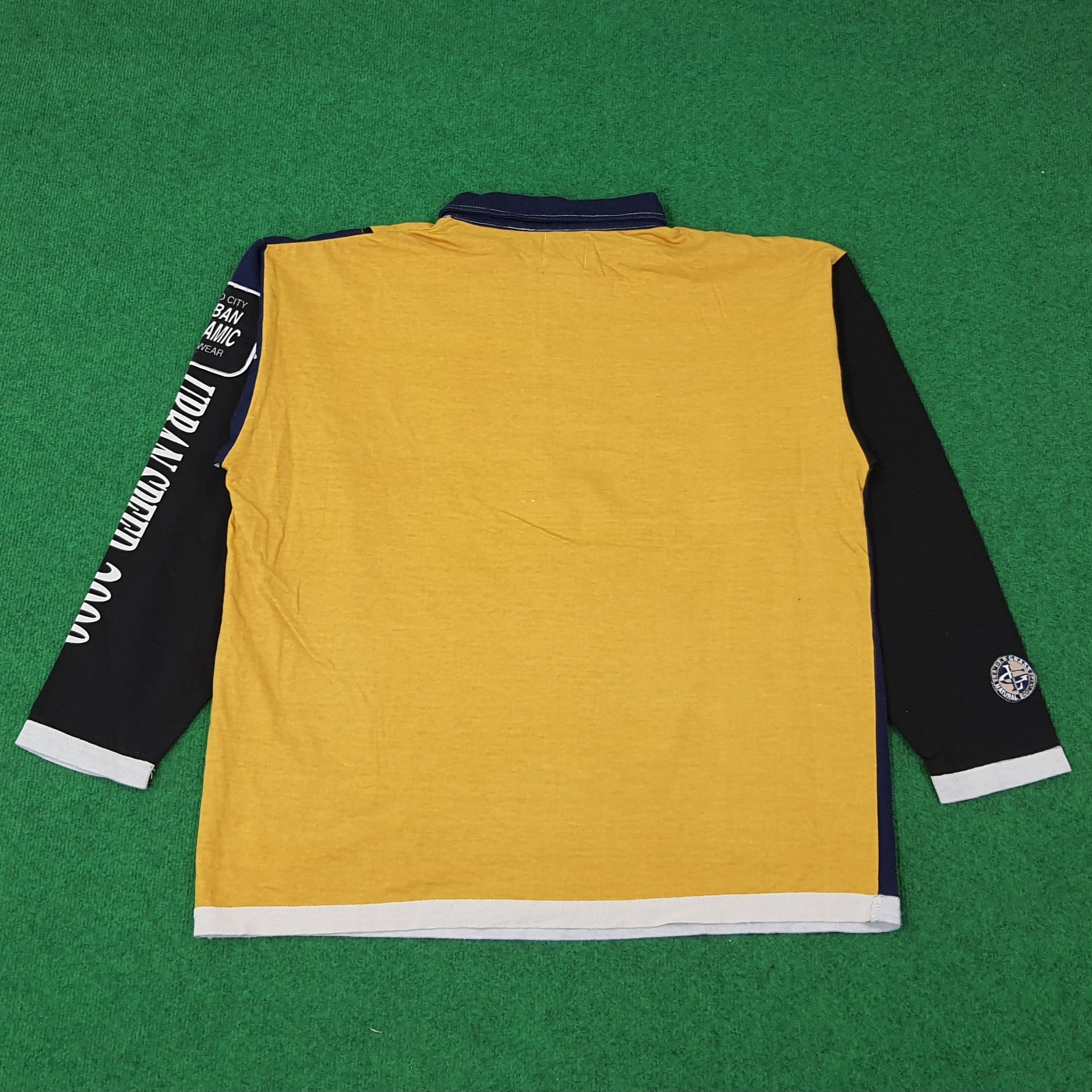 Designer × Vintage Vintage Lemongrass Half Zipper Designer Polo Shirt C222N16 Size XXL / US 16-18 / IT 52-54 - 3 Thumbnail
