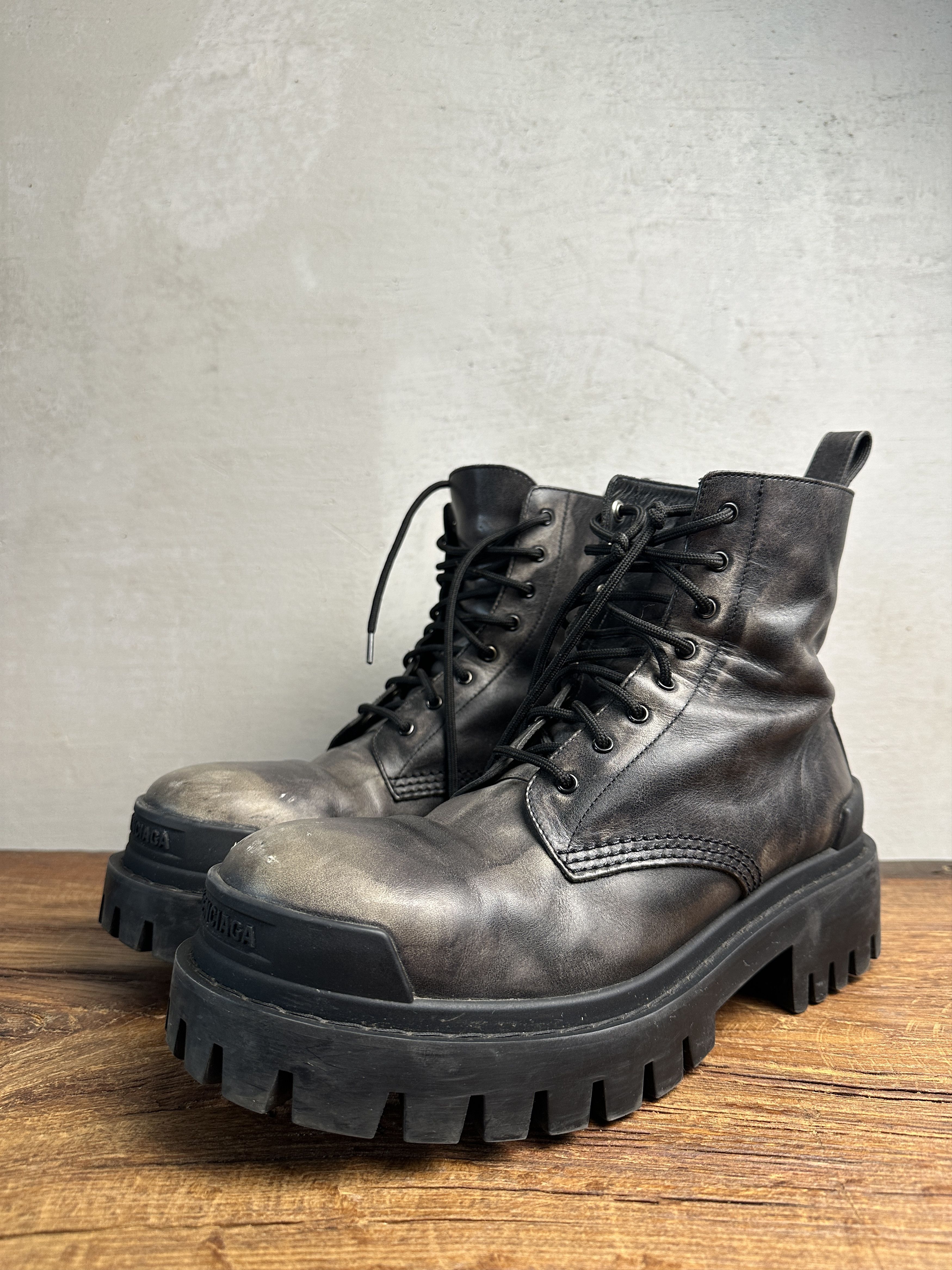Balenciaga Balenciaga Strike L20 Aged Effect Leather Boots Size US 9 / IT 39 - 3 Thumbnail