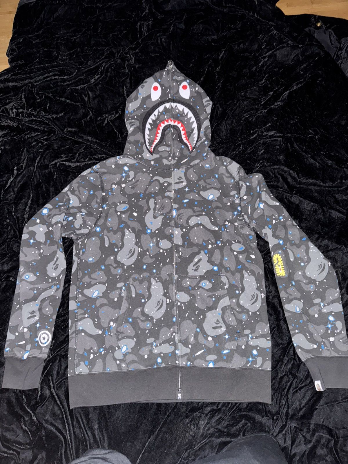 Bape BAPE Space Camo PONR Shark Hoodie Size US XL / EU 56 / 4 - 5 Thumbnail
