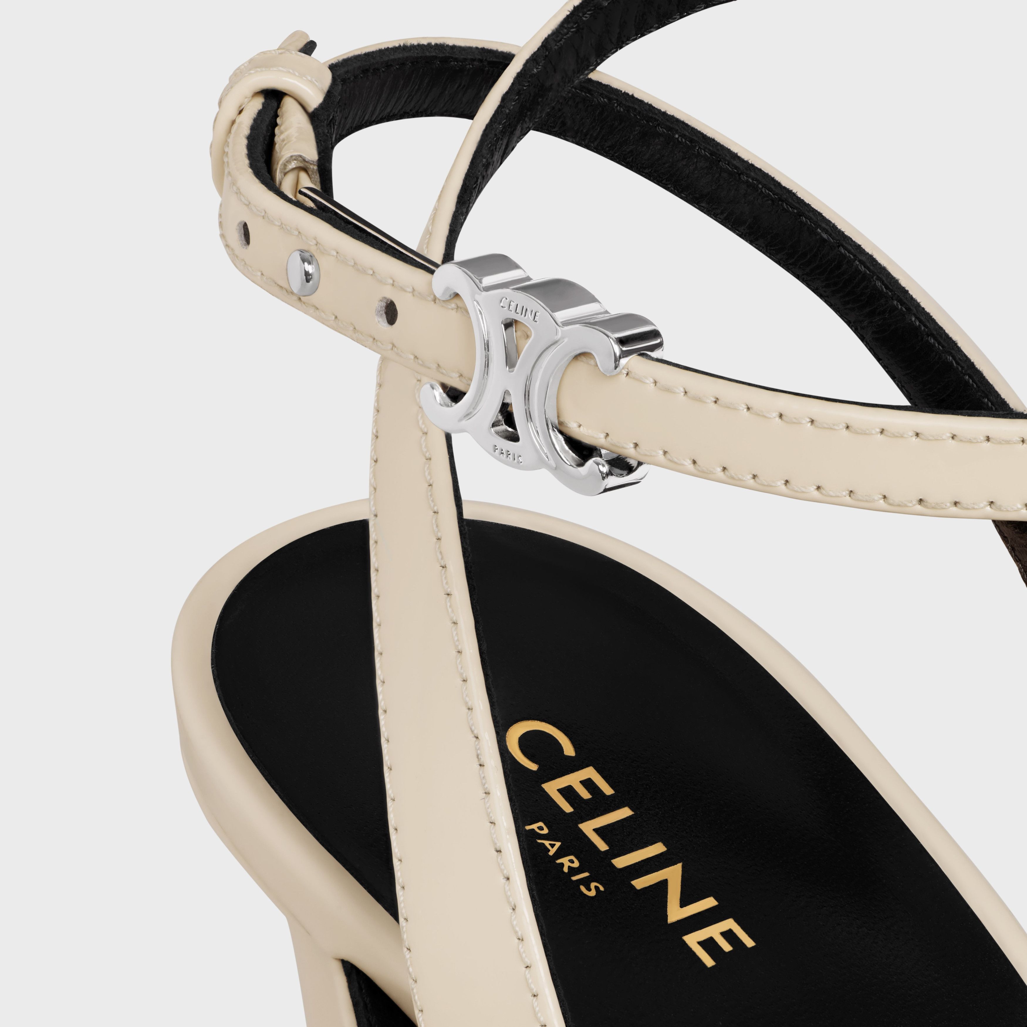 Celine o1bcso1str0925 362484582C Ava Triomphe Stiletto Sandals Milk Size US 6 / IT 36 - 5 Thumbnail