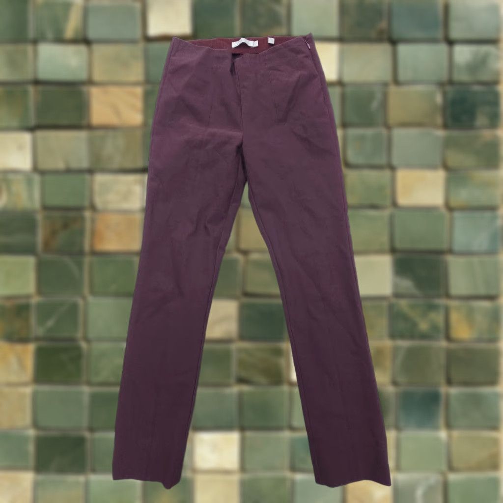 Vince Vince Front Seam Legging in Black Cherry Size Small Stretch Career Office Italy Pants Women S Slim Ankle Red USA eyeing Vintage N/A Size 28" / US 6 / IT 42 - 1 Thumbnail