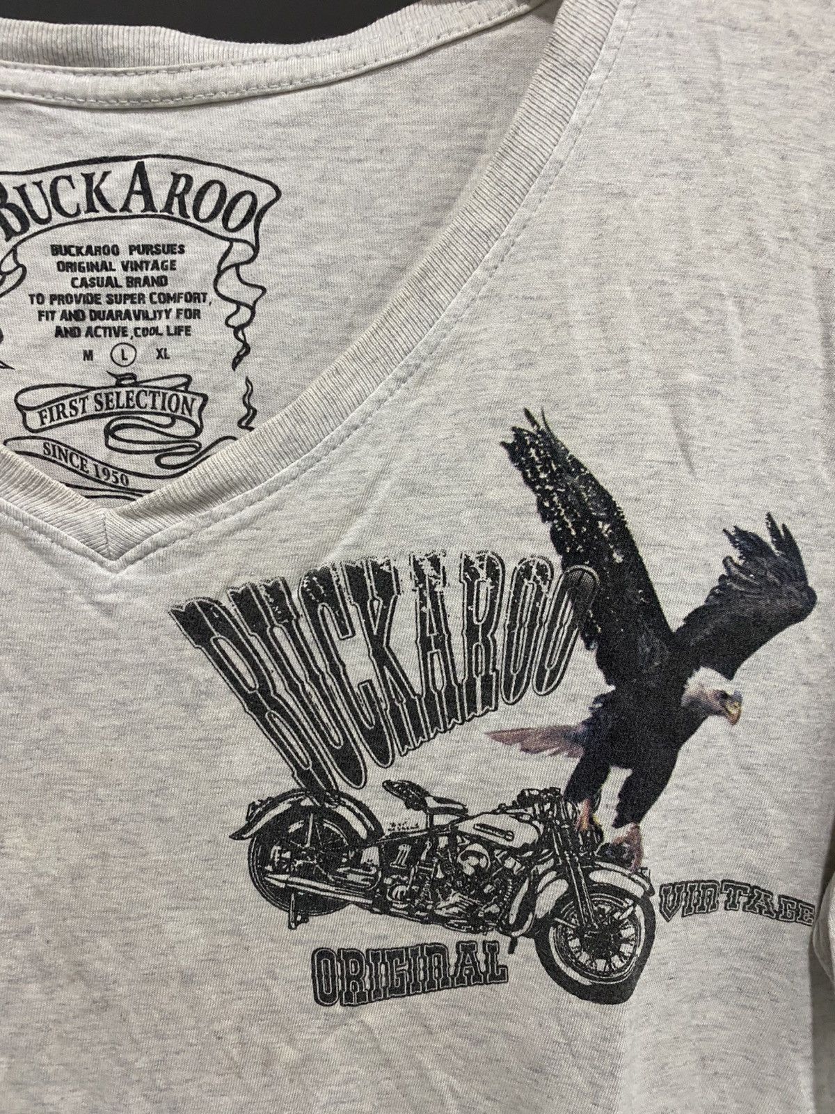 If Six Was Nine Buckaro Eagle Motorcycle Back Big Print Tshirt AA0167 Size US L / EU 52-54 / 3 - 3 Thumbnail