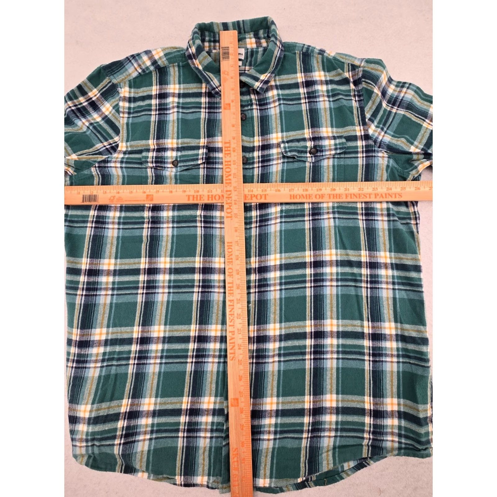 Vintage Sonoma Flannel Shirt 2XL Blue Plaid Button-Up Long Sleeve Pocket Men Shirt Size US XXL / EU 58 / 5 - 6 Thumbnail