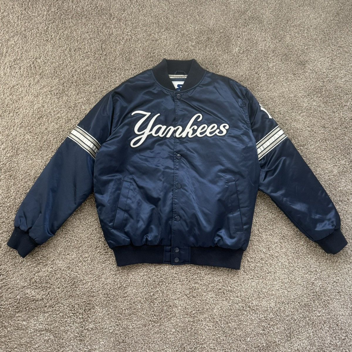 Starter Vintage Yankees Satin Starter Jacket XL Size US XL / EU 56 / 4 - 1 Thumbnail