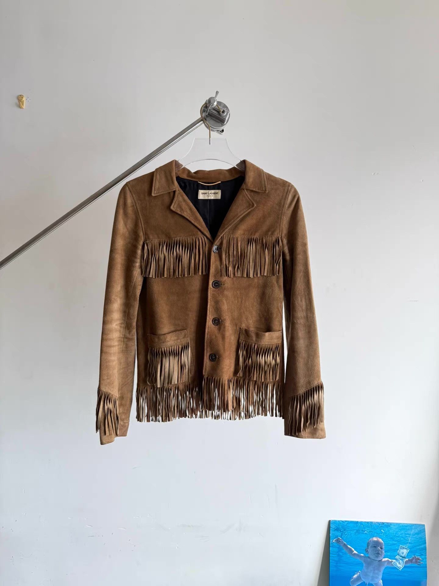 Saint Laurent Paris Saint Laurent SLP suede fringe jacket Q17 Size US S / EU 44-46 / 1 - 1 Thumbnail